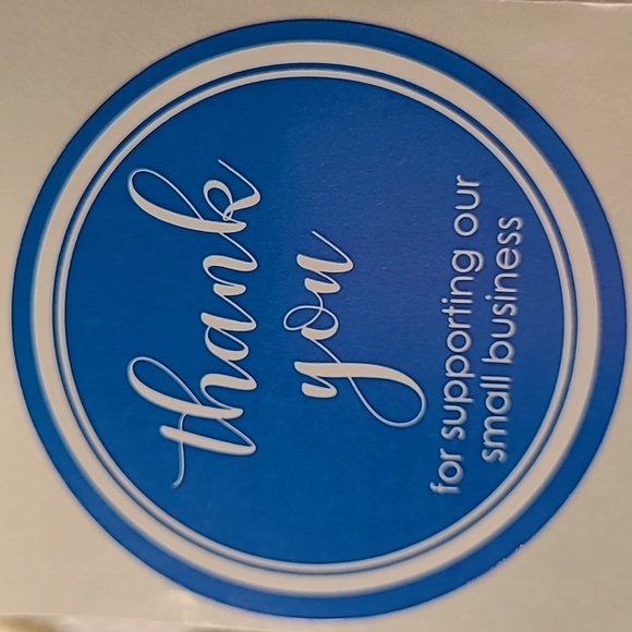 50 ct 2" Blue Thank You for Supporting Small Business 2" Round Labels - Picture 1 of 7